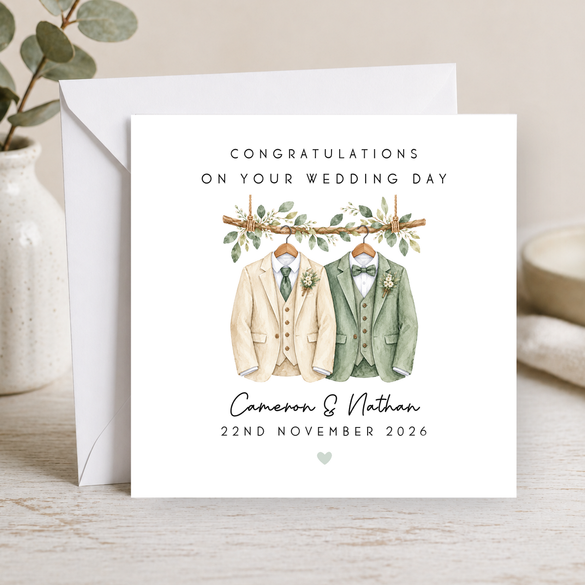 Gay LGBTQ+ Wedding Card