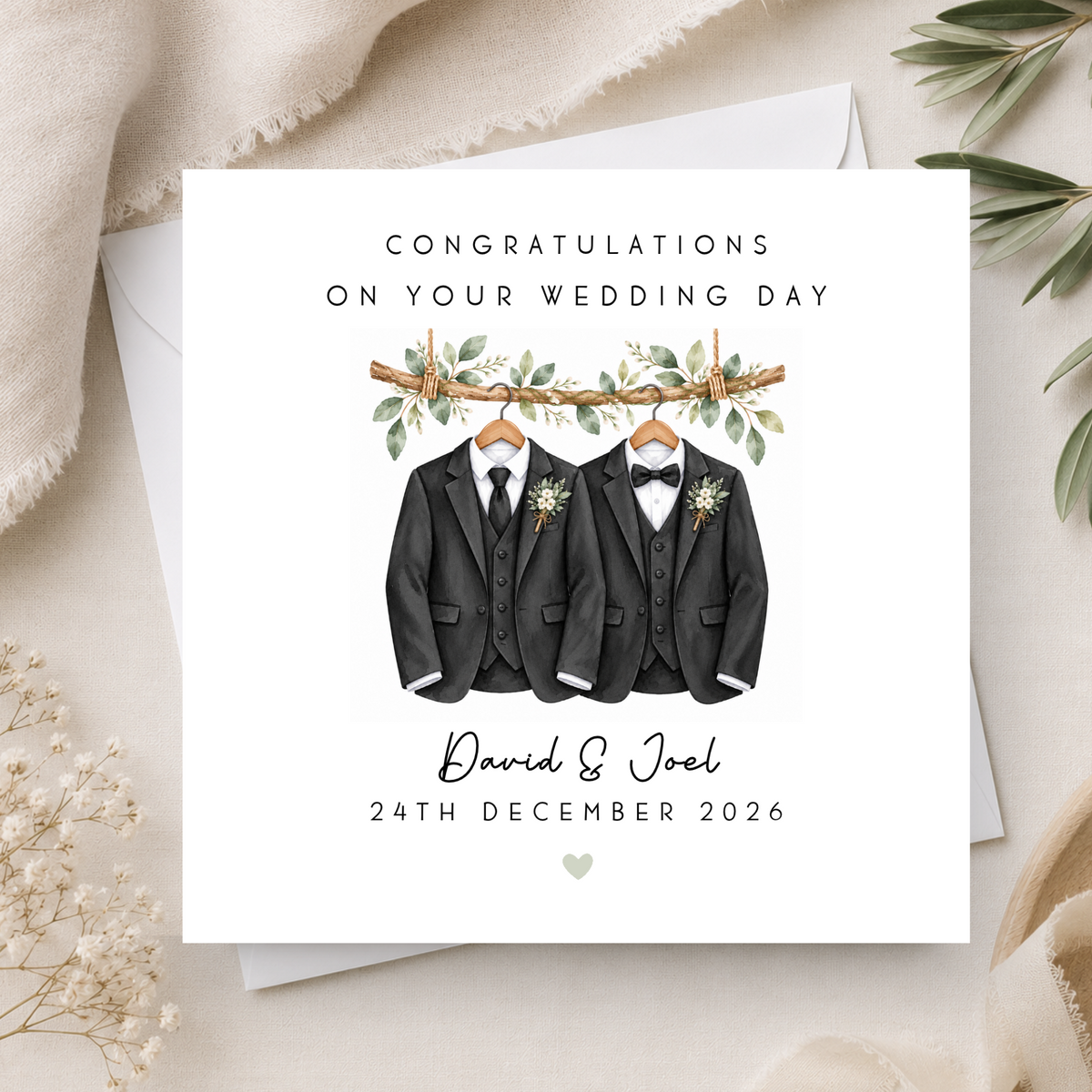 Gay LGBTQ+ Wedding Card
