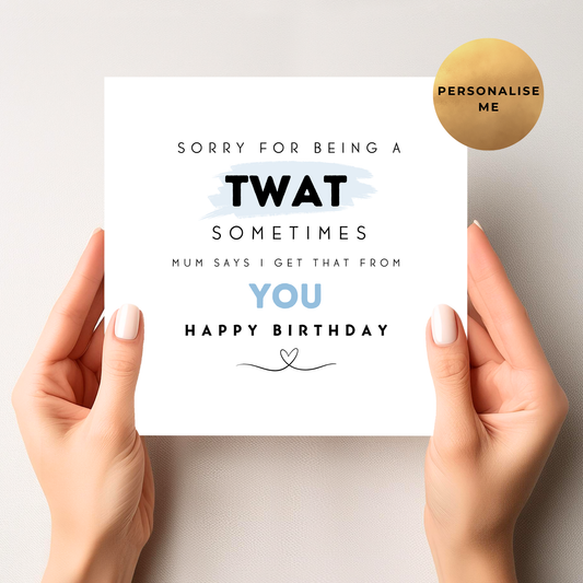 Rude Birthday Card For Dad