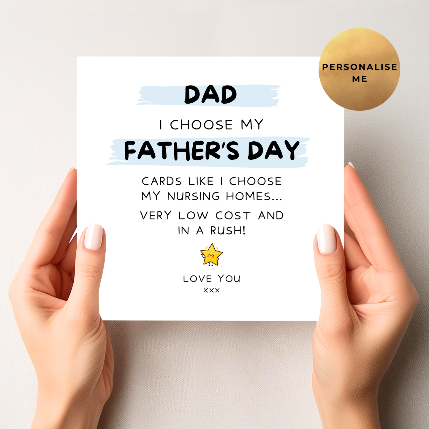 Rude Nursing Home Father's Day Card