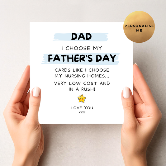 Rude Nursing Home Father's Day Card