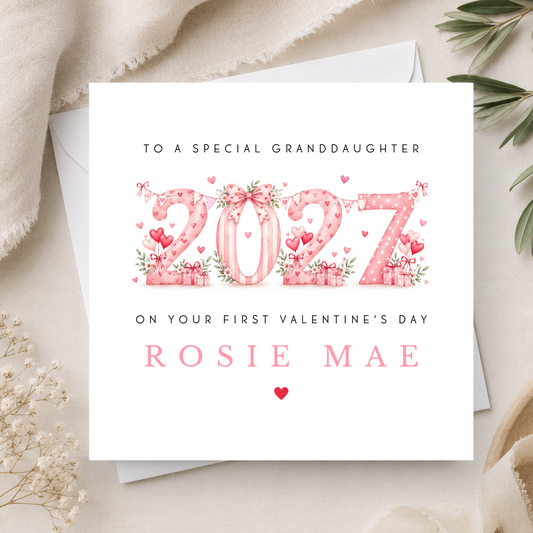 1st Valentine's Day Card For Little Girl