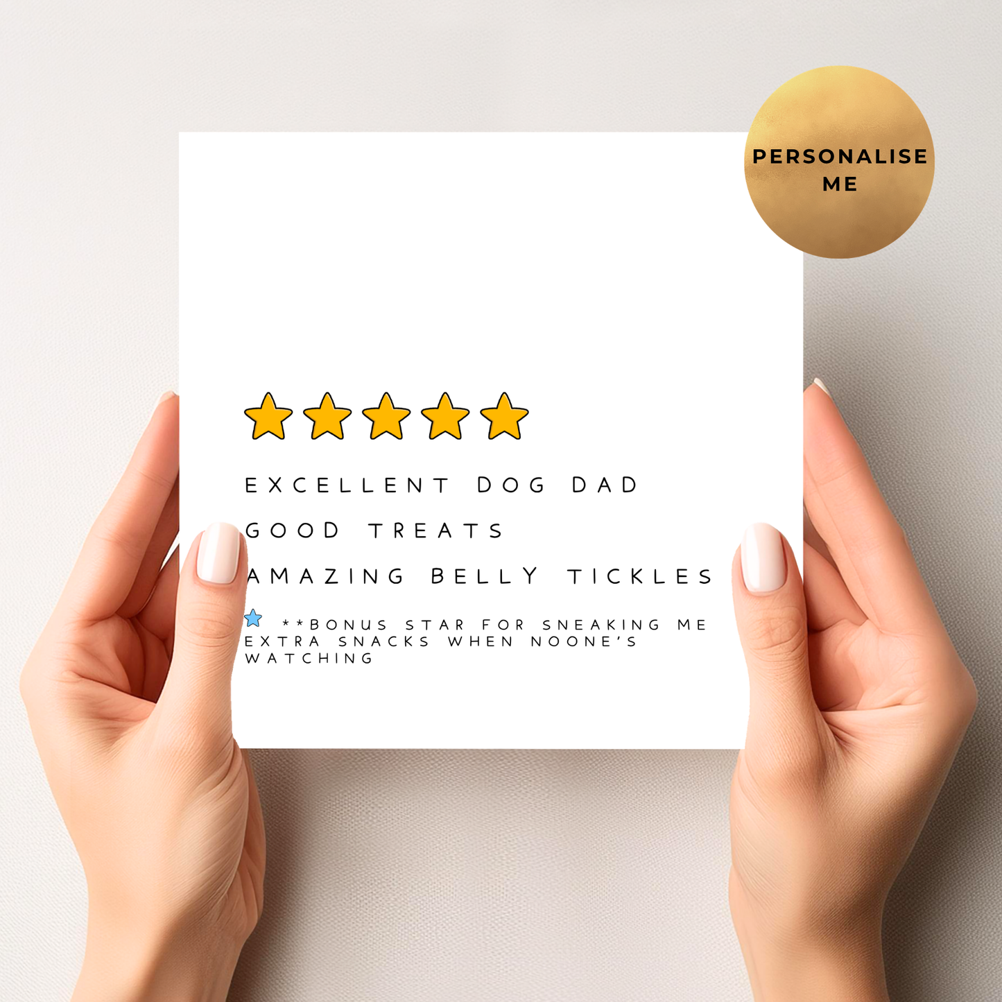 5* Dog Dad Father's Day Card