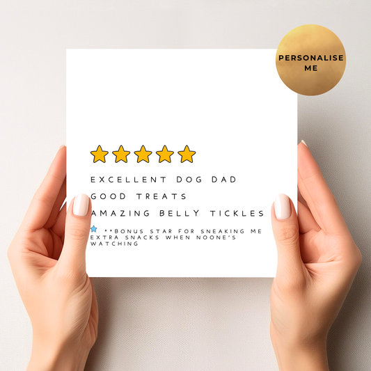 5* Dog Dad Father's Day Card