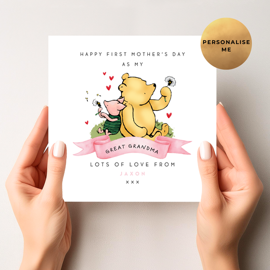 Winnie The Pooh First Mother's Day Card
