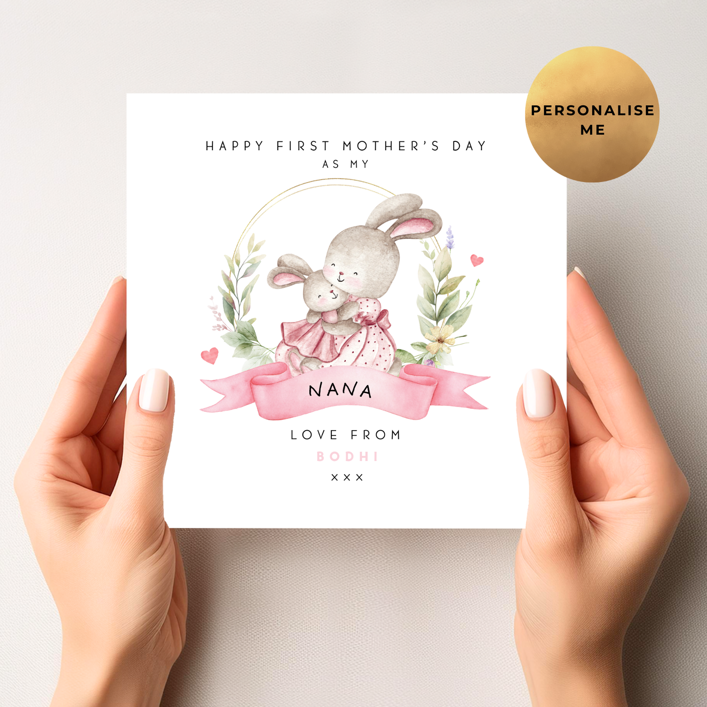 First Mother's Day Bunny Card