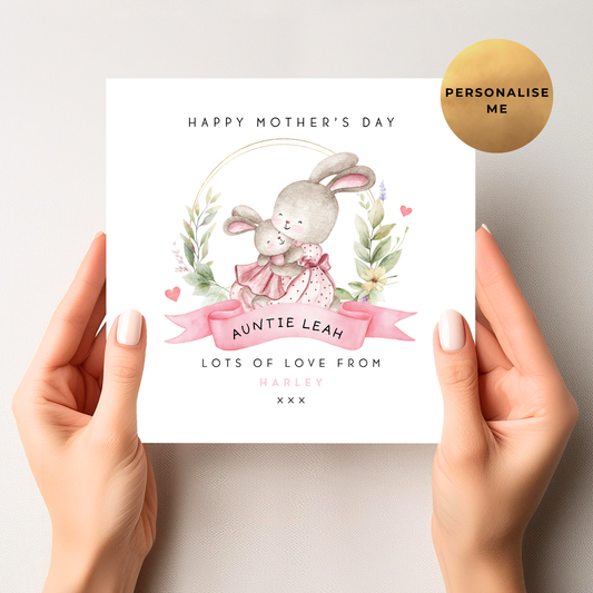 Cute Bunny Mother's Day Card