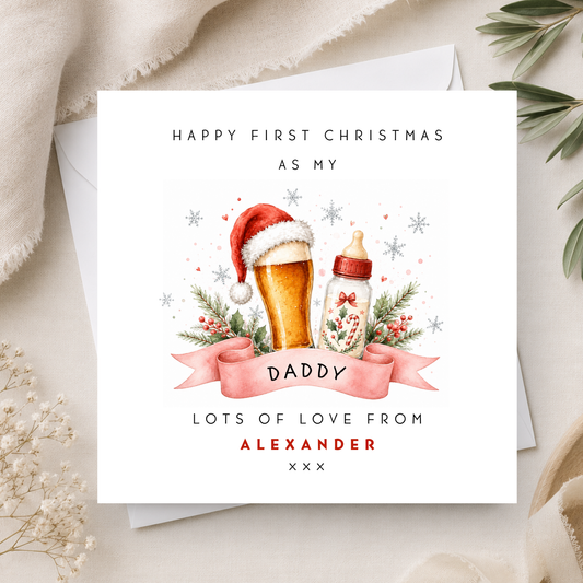 First Christmas As My Daddy Card