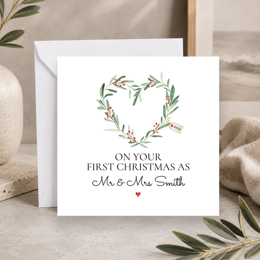 First Christmas as Mr & Mrs Card