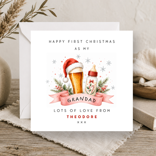 First Christmas As My Grandad Card