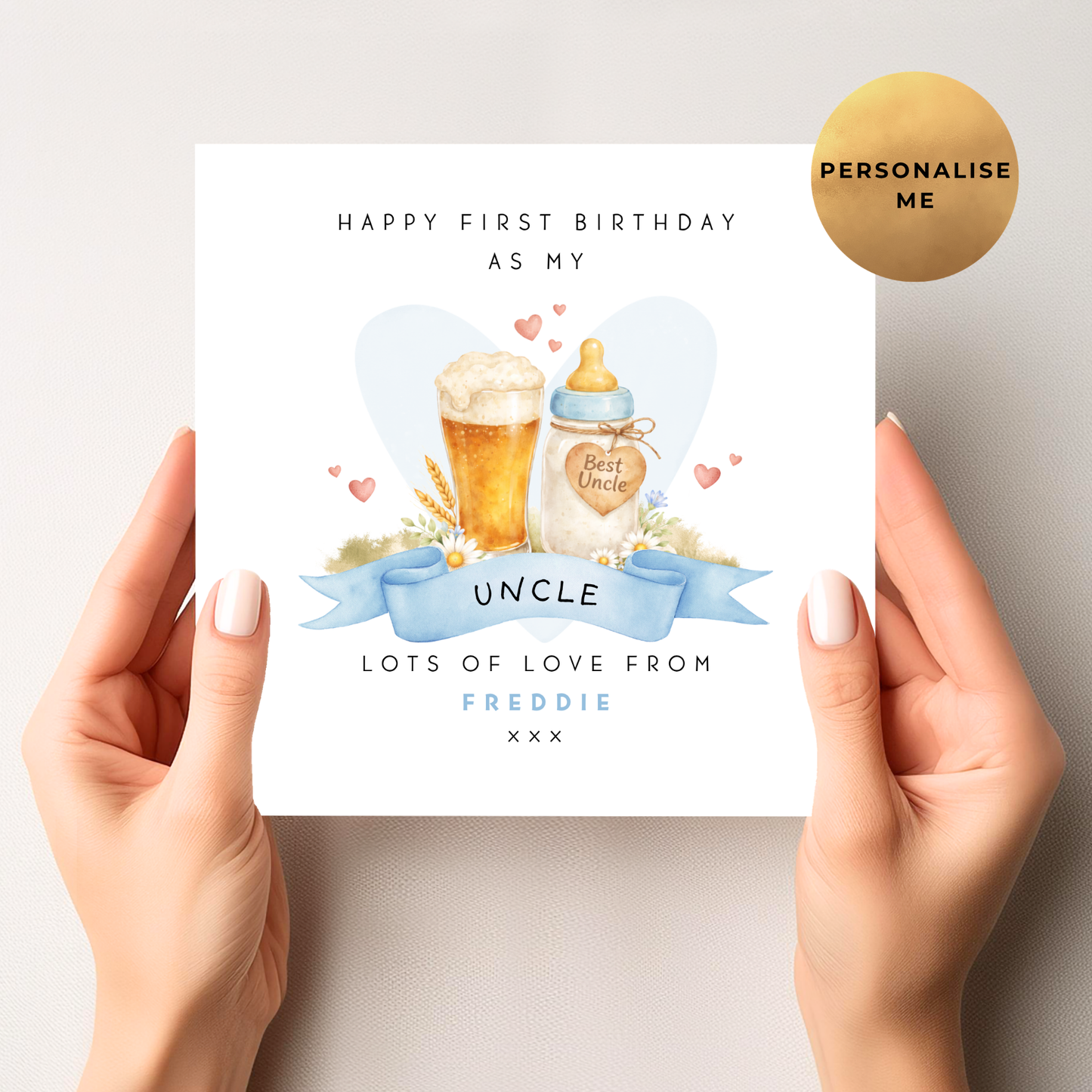 First Birthday Card As My Uncle
