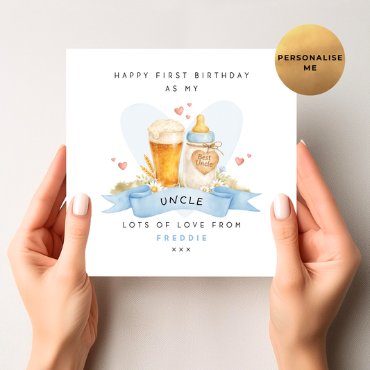 First Birthday Card As My Uncle
