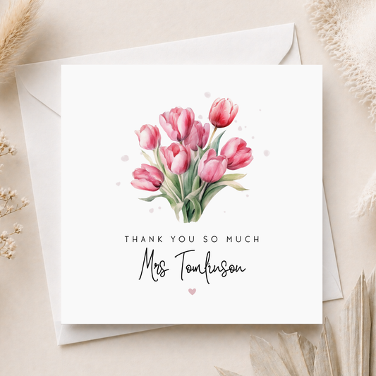 Floral Thank You Card