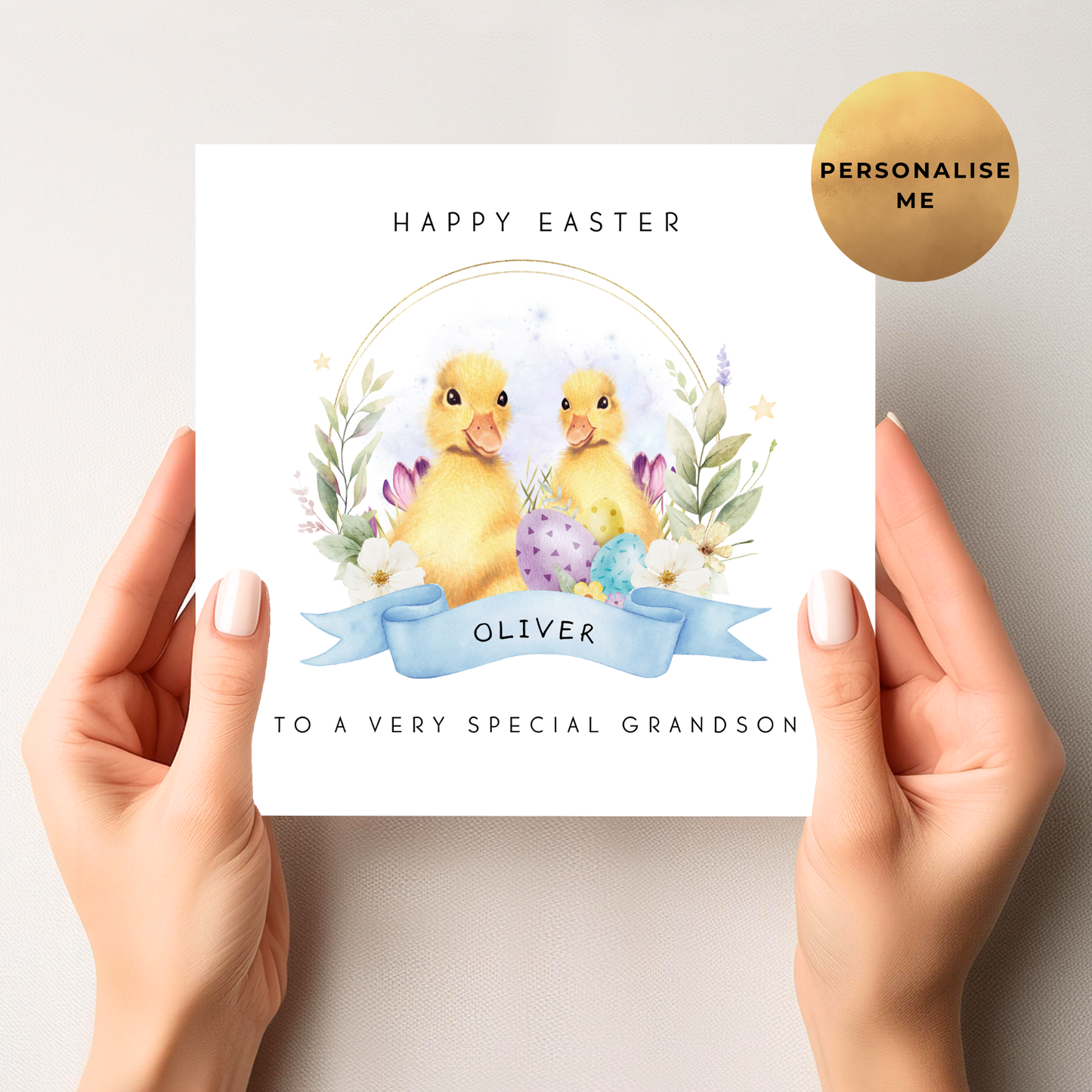 Duckling Easter Card For Little Boy