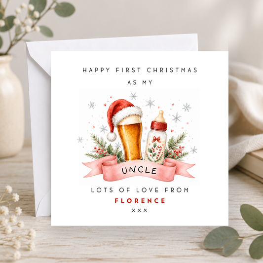 First Christmas As My Uncle Card
