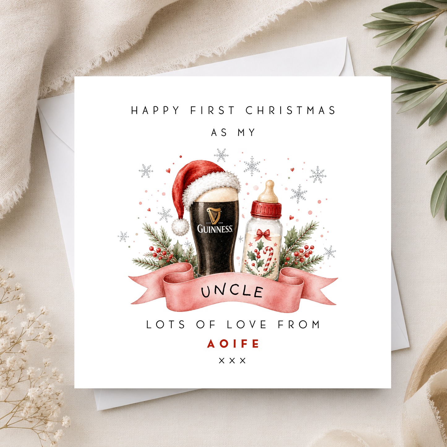 First Christmas As My Uncle Card