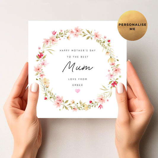Unique Floral Mother's Day Card