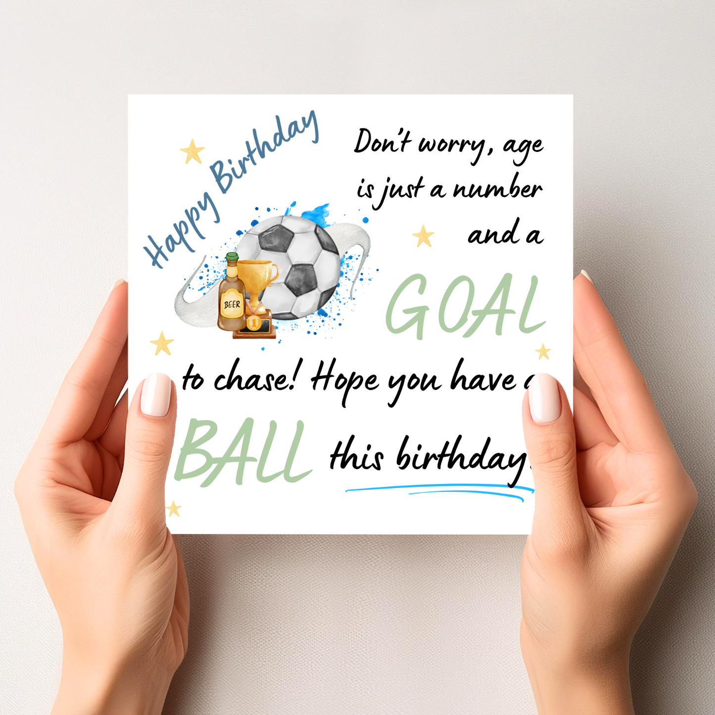 Football Puns Birthday Card