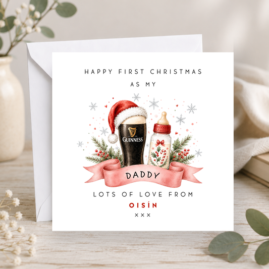 First Christmas As My Daddy Card