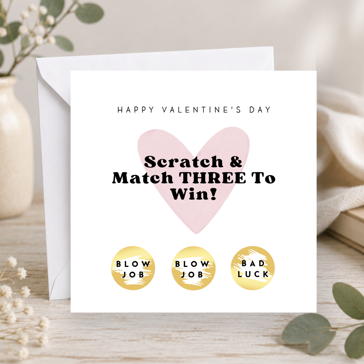 Rude Valentine's Day Scratch Card