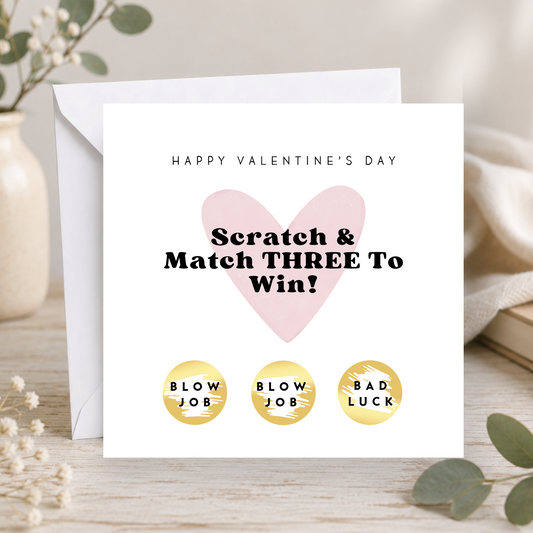 Rude Valentine's Day Scratch Card