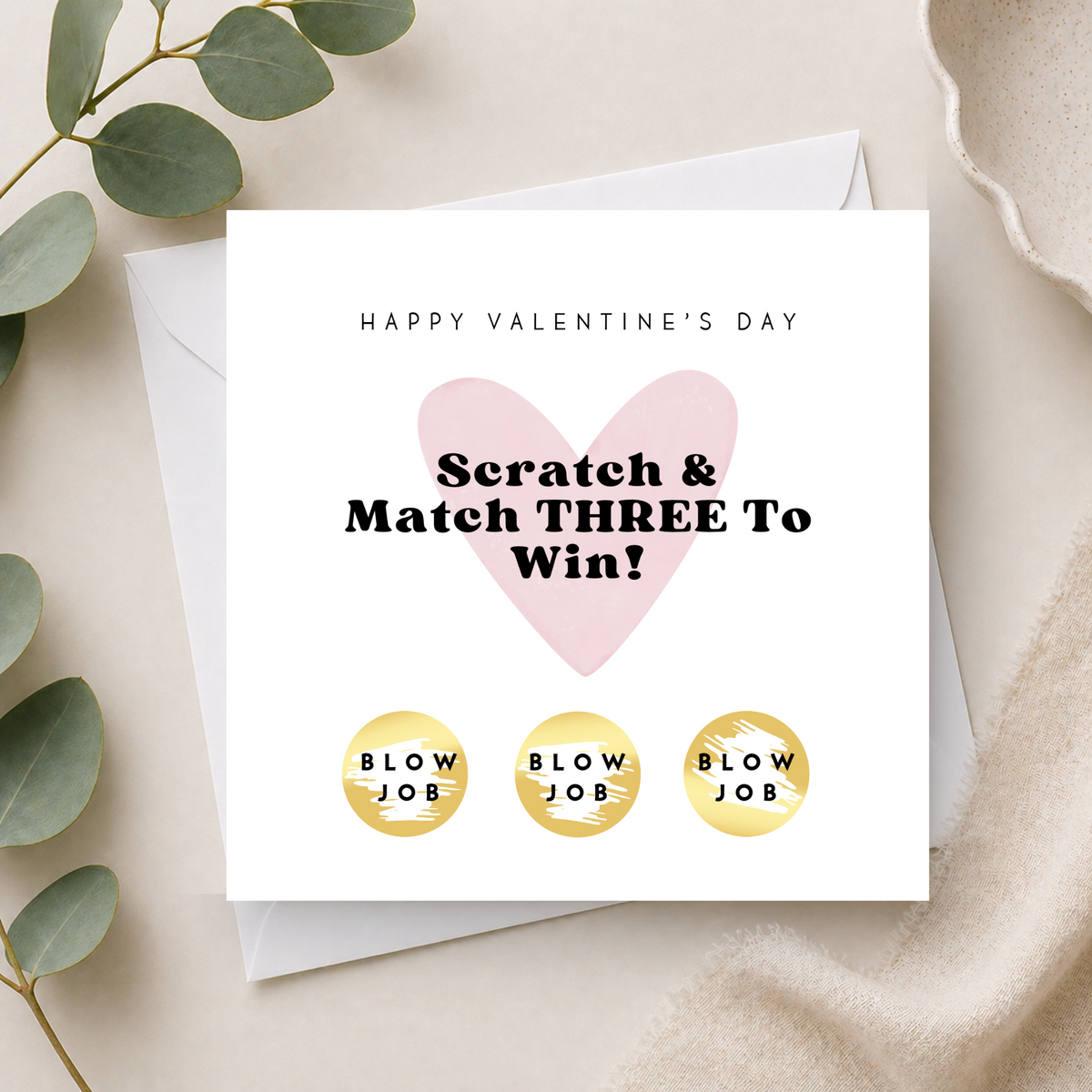 Rude Valentine's Day Scratch Card