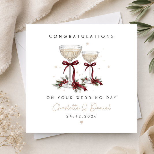 Christmas Wedding Card