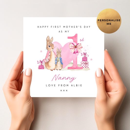 Peter Rabbit First Mother's Day Card (From Little Boy)