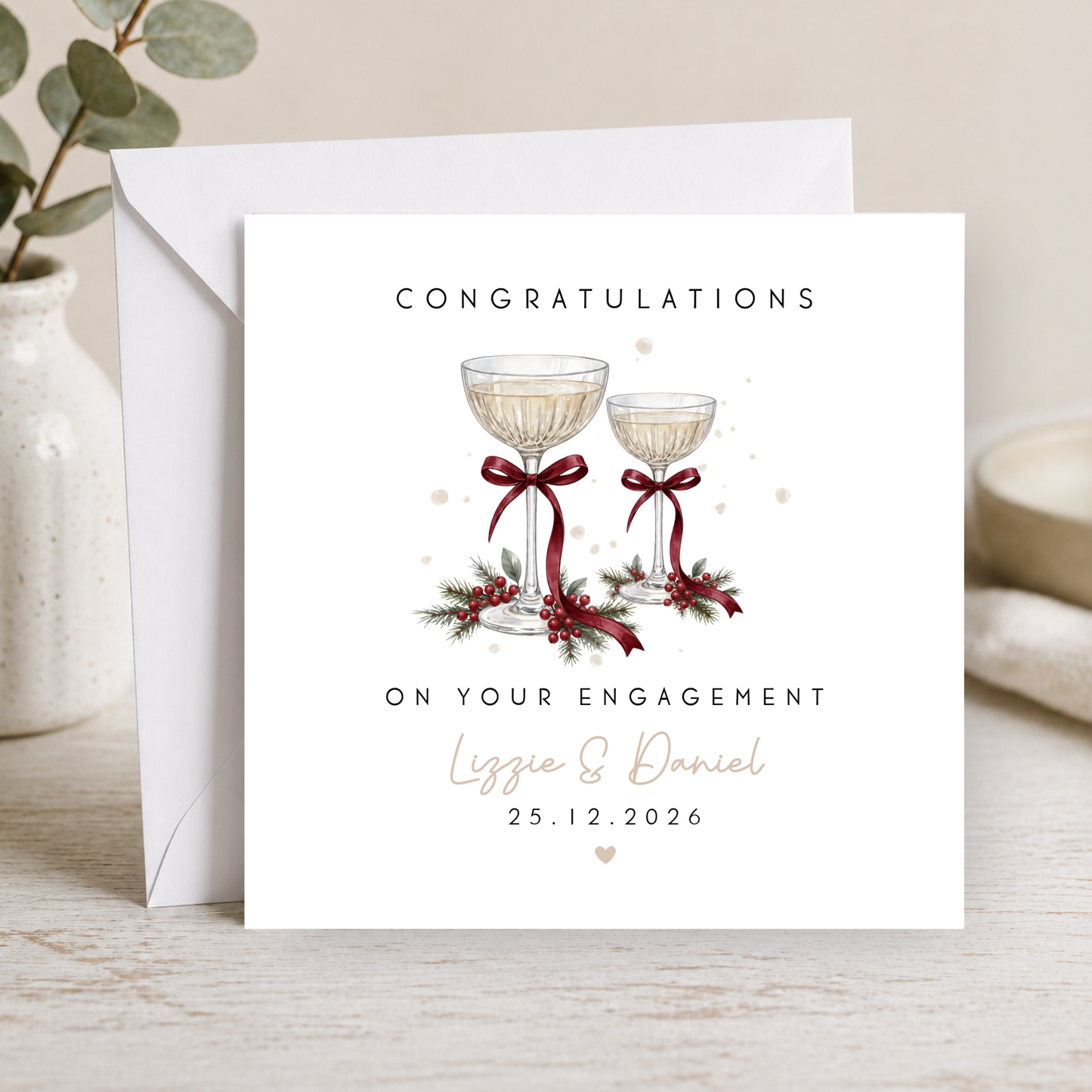 Christmas Engagement Card