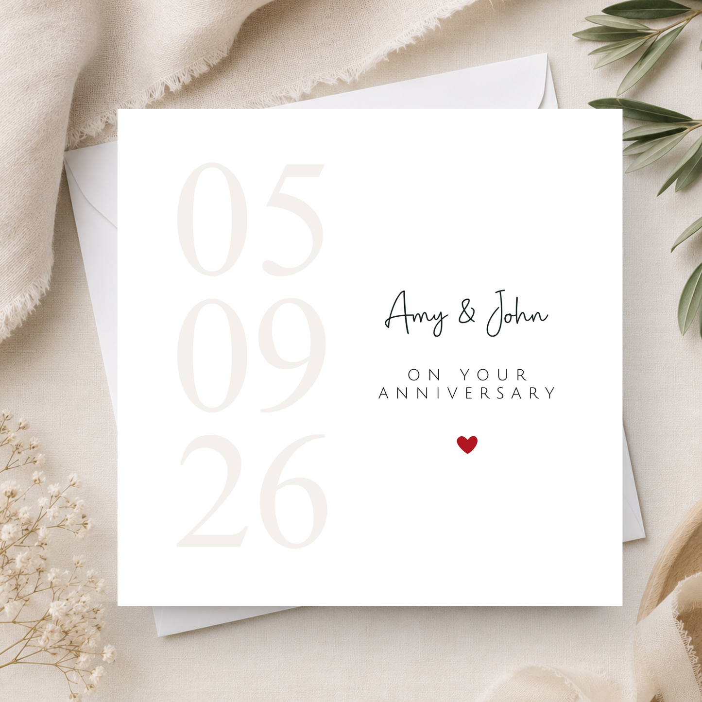 First Anniversary Card