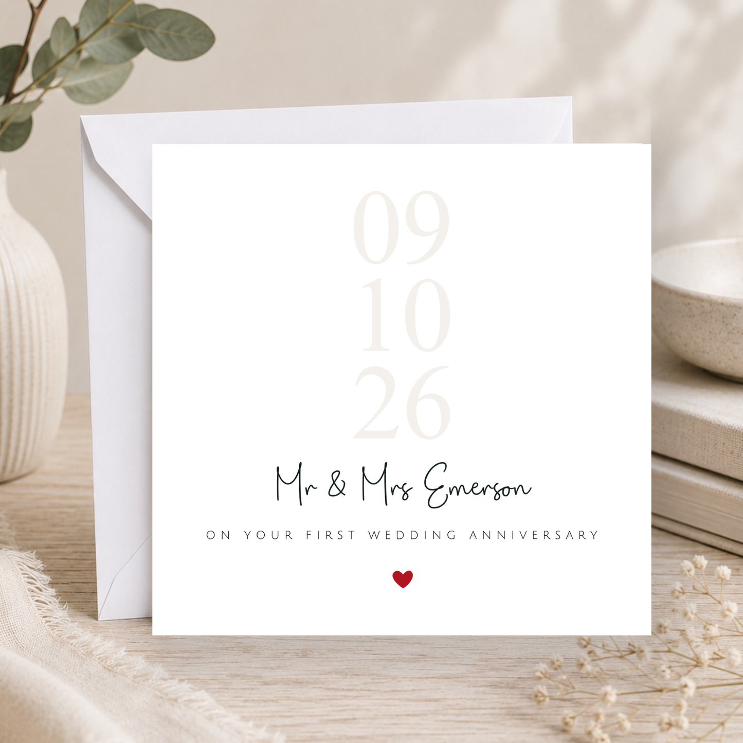 First Anniversary Card
