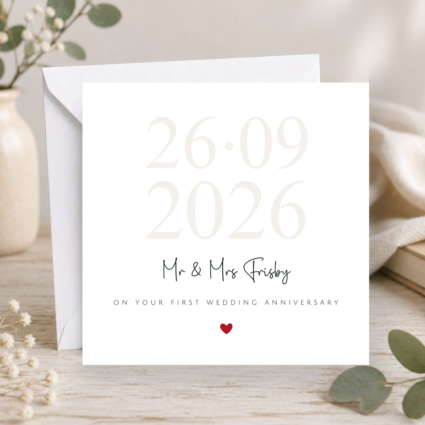 First Anniversary Card