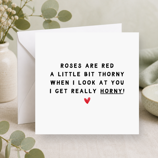 Rude Valentines Day Card (You Make Me Horny)