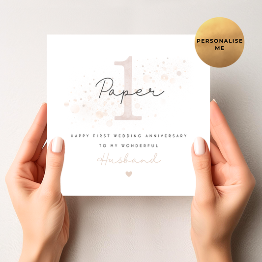 Paper Anniversary Card For Husband