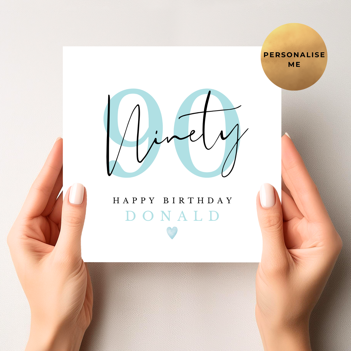 90th Birthday Card