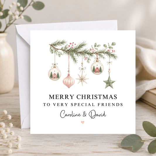 Bauble Christmas Card