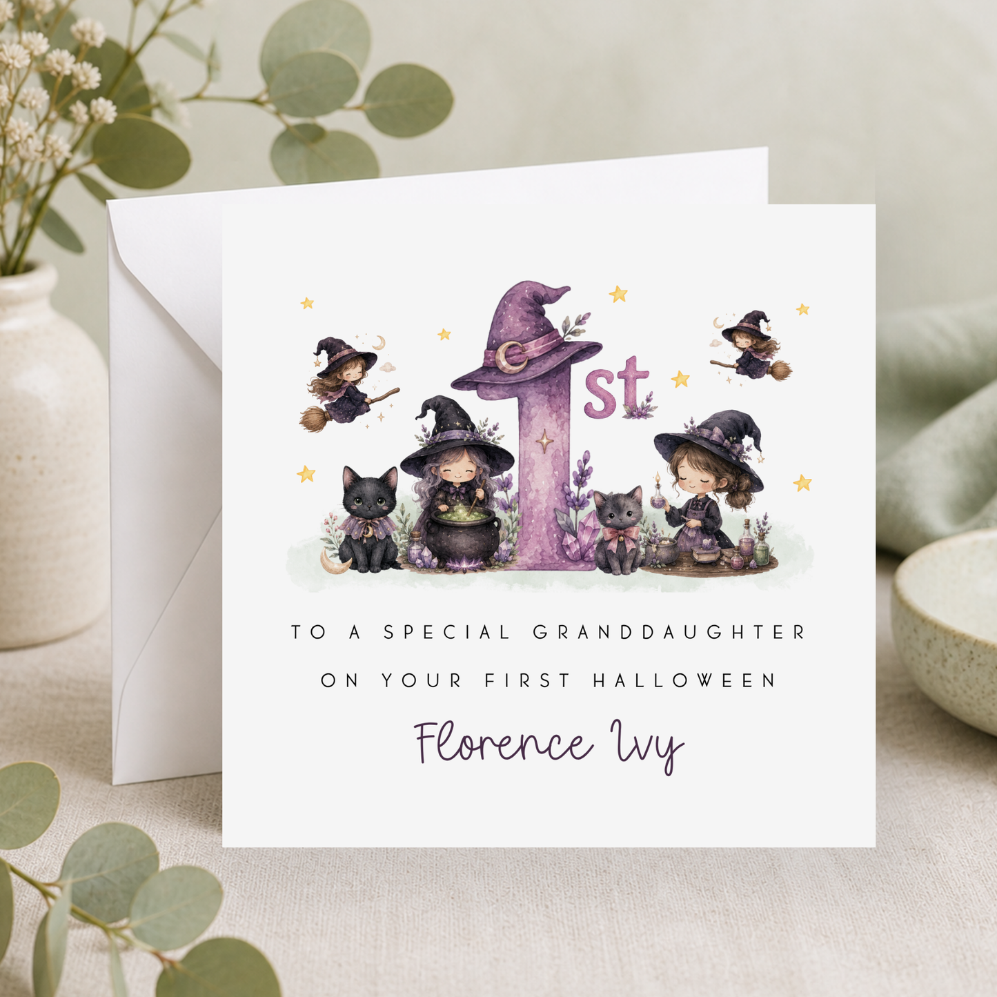 First Witches Halloween Card