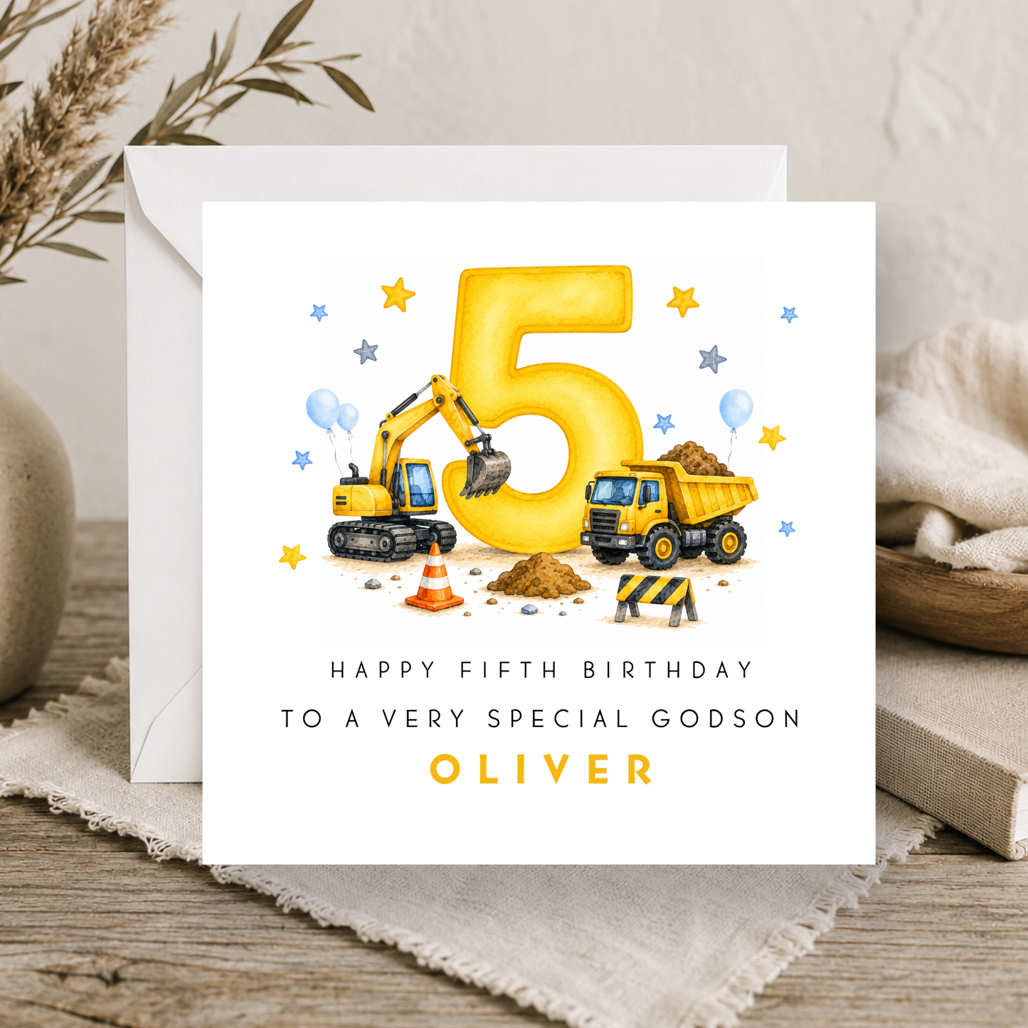 Construction 5h Birthday Card