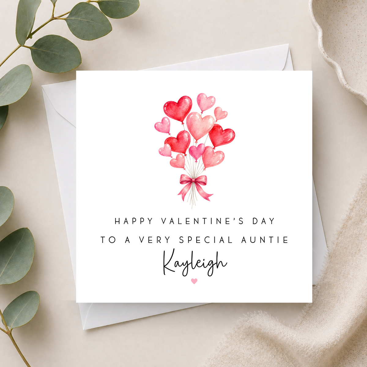 Valentines Day Card For Auntie