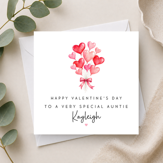 Valentines Day Card For Auntie