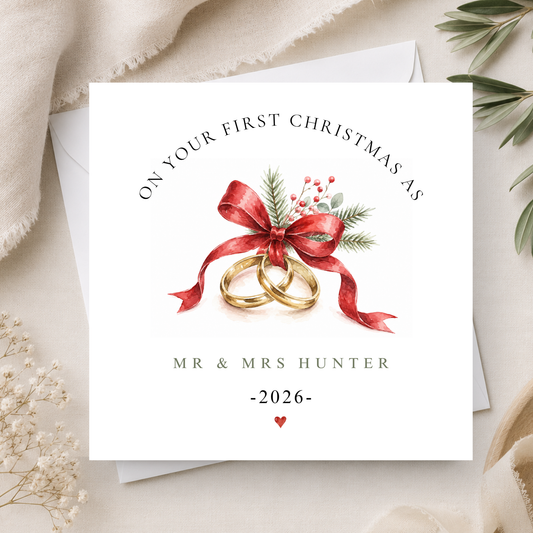 First Christmas as Mr & Mrs Card