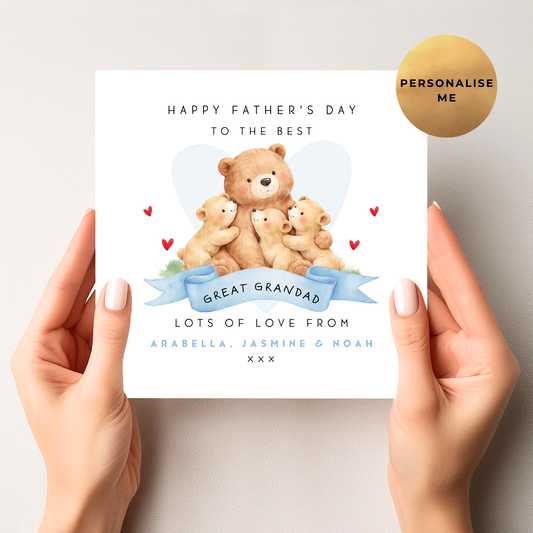 Daddy Bear Father's Day Card (Three Bears)