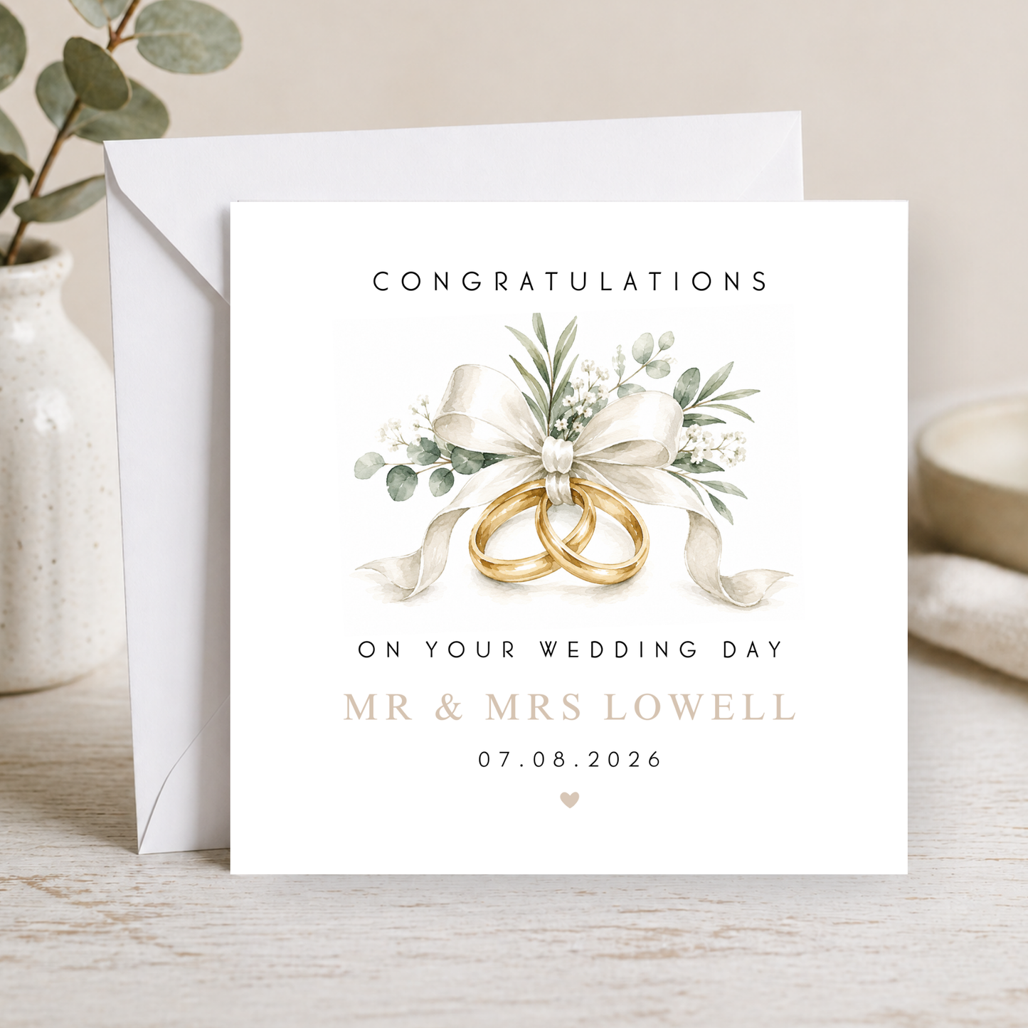 Personalised Wedding Card