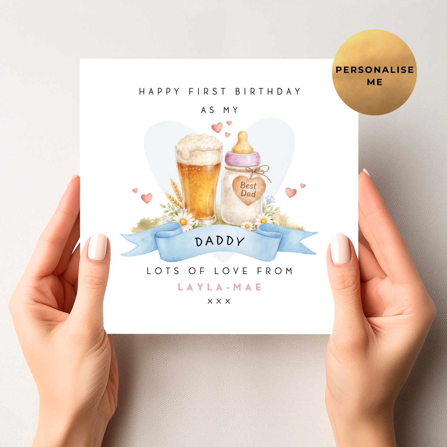 First Birthday Card As My Daddy