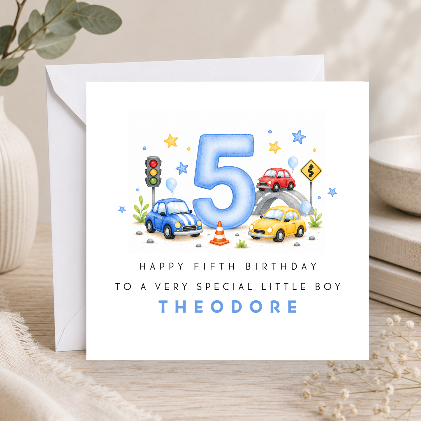 Car 5th Birthday Card