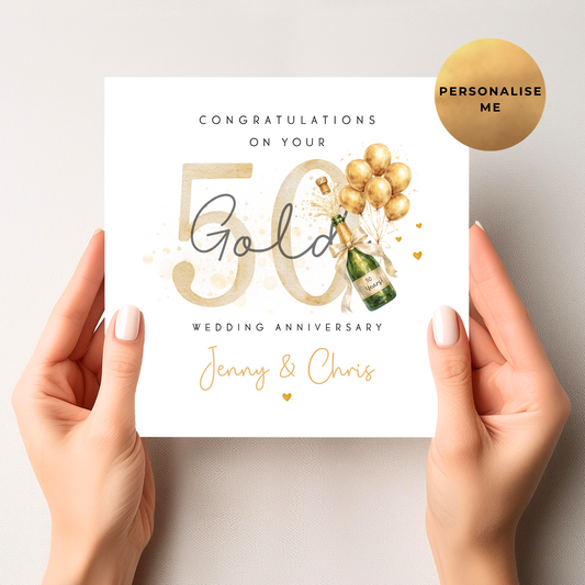 Golden Wedding Anniversary Card