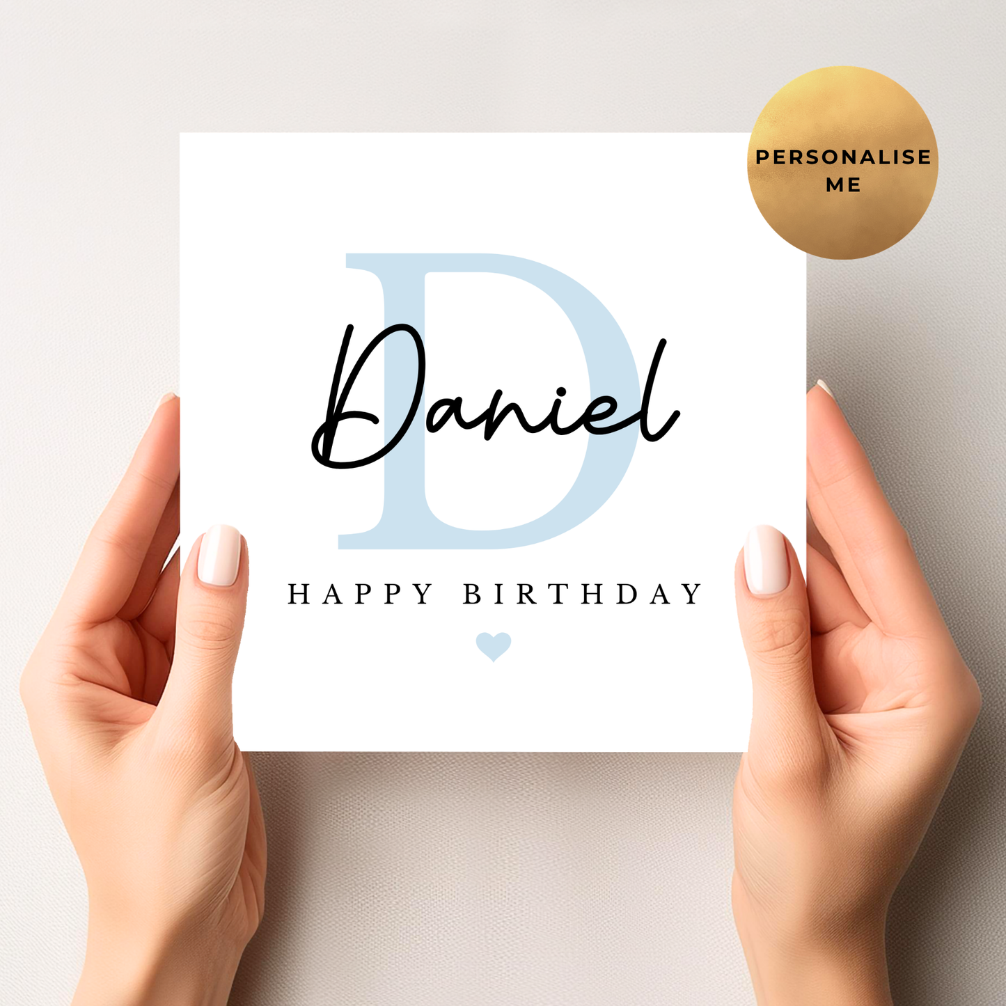 Simple Initial Birthday Card