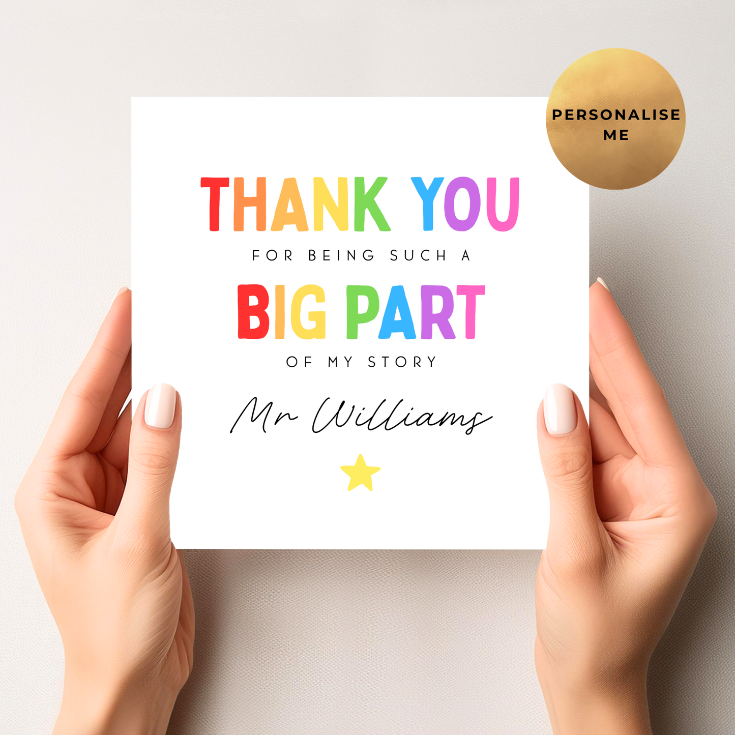 Teacher Thank You Card