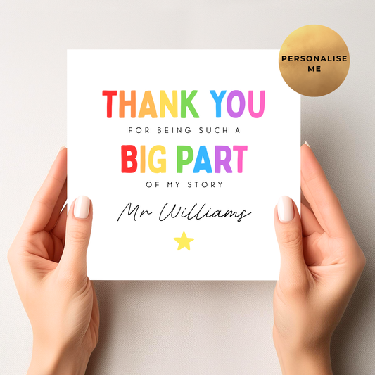 Teacher Thank You Card