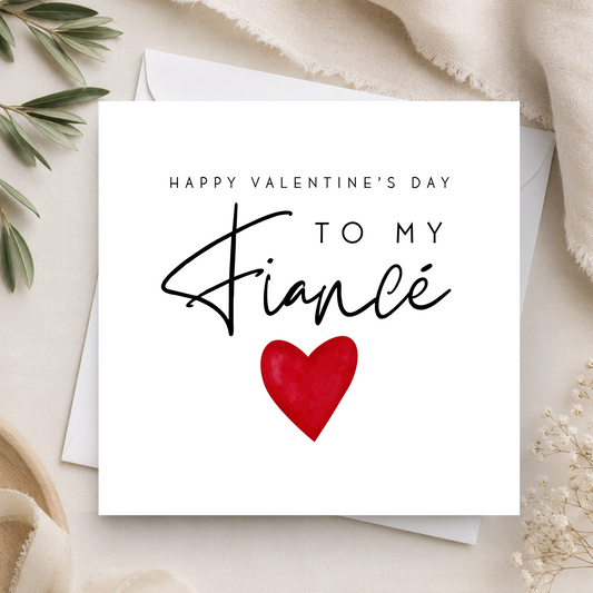 Valentines Day Card For Fiancé